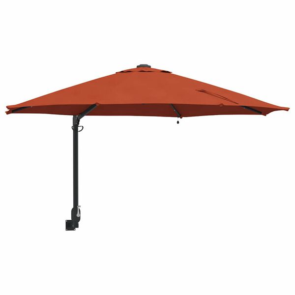 vidaXL Ombrello da giardino Terracotta 248 x 248 x 148 cm