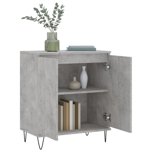 vidaXL Credenza Grigio Cemento 60x35x70 cm in Legno Multistrato
