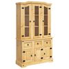 vidaXL Credenza Corona Marrone 112x43x191,5cm in Legno di Pino Messicano