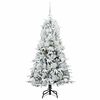 vidaXL Albero di Natale Artificiale con Rami Pieghevoli Bianco 150 cm