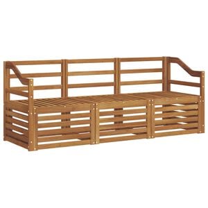 vidaXL Set divani 3 pcs Naturale Legno di Acacia Massello