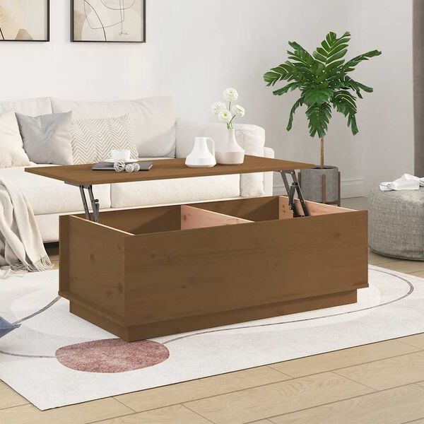 vidaXL Tavolino da Salotto ambra 100x50x35 cm Legno Massello di Pino