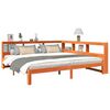 vidaXL Letto Libreria senza Materasso Marrone Cera 180x200 cm in Pino