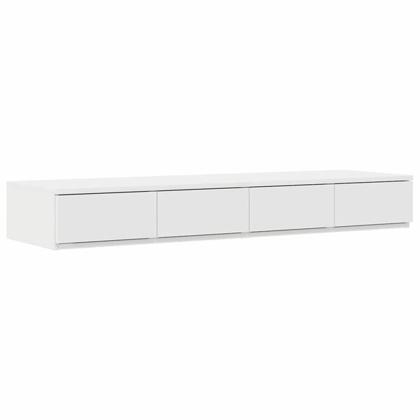 vidaXL Cassetti per letto con cassetto Bianco 120 x 36,5 x 16,5 cm