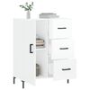 vidaXL Credenza 69,5x34x90 cm in Legno Multistrato Bianco Lucido