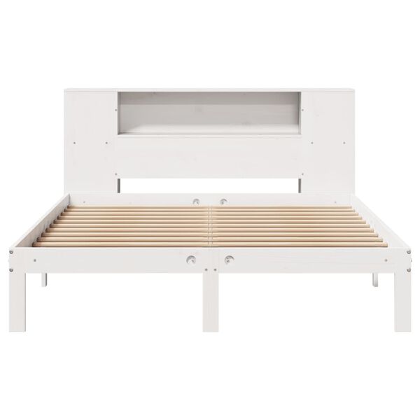 vidaXL Letto Libreria senza Materasso Bianco 160x200 cm Legno di Pino