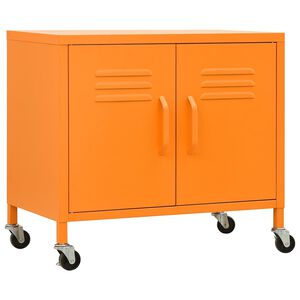 vidaXL Armadietto Arancione 60x35x56 cm in Acciaio