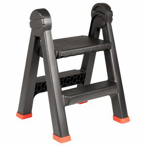 vidaXL Scala Nero e Rosso 46 x 30 x 63 cm PP ed elastomero