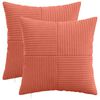 vidaXL Federa 2 pcs ALMELO Rosso Arancio 30 x 30 cm corduroy
