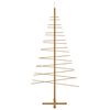 vidaXL Albero di Natale in legno con supporto Marrone 210 cm Bambù