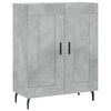 vidaXL Credenza Grigio Cemento 69,5x34x180 cm in Legno Multistrato