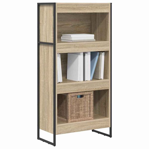 vidaXL Armadio per Libri Sonoma 80 x 30 x 155 cm Legno multistrato