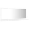 vidaXL Specchio da Bagno Bianco Lucido 90x10,5x37 cm Legno Multistrato