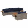 vidaXL Set Divani da Giardino 9 pz con Cuscini Grigio in Polyrattan
