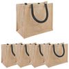 vidaXL Borse in juta 5 Naturale e Nero 26 x 22 x 14 cm 100% Juta Tossa