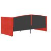vidaXL Dormeuse con Materasso USB Rosso Vino in Velluto 90x200 cm
