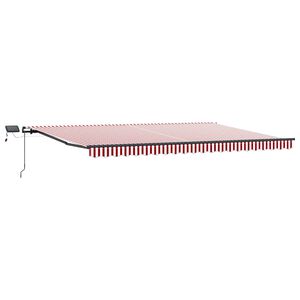 vidaXL Tenda retrattile Rosso e Bianco 500 &times; 300 cm