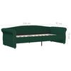 vidaXL Dormeuse con Materasso USB Verde Scuro in Tessuto 90x200 cm