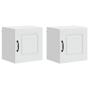 vidaXL Pannello lavastoviglie Kalmar 2 pz Bianco Legno ingegnerizzato