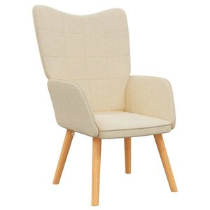 vidaXL Sedia Relax Crema in Tessuto