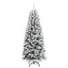 vidaXL Albero di Natale artificiale con 300 LED Bianco 240 cm