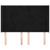 vidaXL Testiera ad Orecchio Nera 147x16x118/128 cm in Velluto