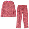 vidaXL Pigiama da Bambina a Maniche Lunghe Rosa Antico 92