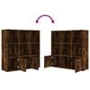 vidaXL Libreria Rovere Fumo 98x30x98 cm