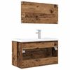 vidaXL Set Mobili da Bagno 3 pz Legno Antico in Legno Multistrato