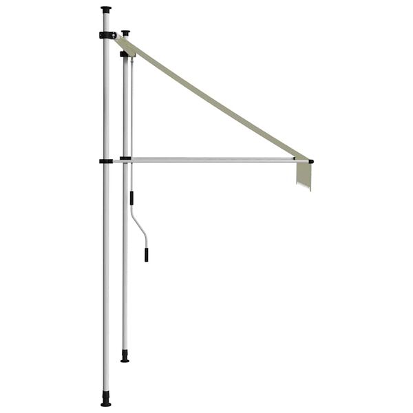 vidaXL Tenda da Sole Retrattile Manuale 100 cm Crema