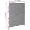 vidaXL Divider per stanze Nero 146 x 180 cm polyrattan