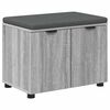 vidaXL Panca per ingresso con cuscino Sonoma grigia 60 x 38 x 46 cm