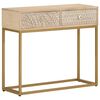 vidaXL Tavolo Consolle 90x30x76 cm in Legno Massello di Mango e Ferro