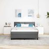 vidaXL Letto box spring con materasso Grigio scuro 160 x 200 cm
