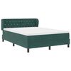 vidaXL Letto a molle con materasso Verde scuro 140 x 200 cm Velluto