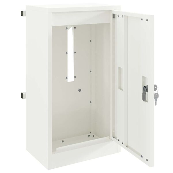 vidaXL cassetta postalepastkastei Bianco 30 x 20 x 55 cm Acciaio