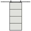 vidaXL Porta Scorrevole con Ferramenta Nera 90x205 cm in Vetro ESG