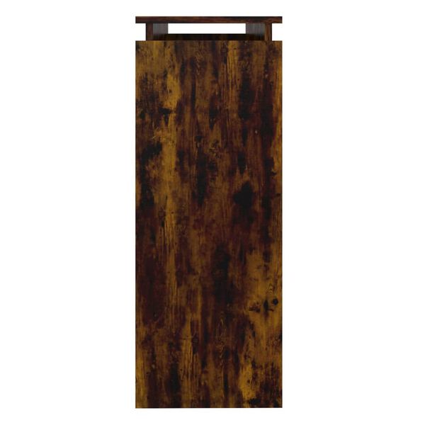 vidaXL Tavolino Consolle Rovere Fumo 102x30x80 cm in Legno Multistrato