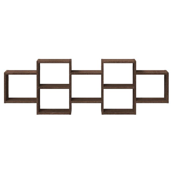 vidaXL Scaffale a Parete Rovere Marrone 129x18x42 cm in Truciolato