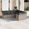 vidaXL Set Divano da Giardino 8pz con Cuscini Grigio Chiaro Polyrattan