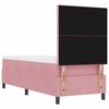 vidaXL Letto a Sorgente LED con materasso Rosa 80 x 200 cm Velluto