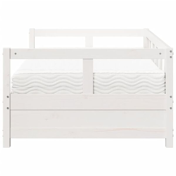 vidaXL Dormeuse con Materasso Bianca 80x200 cm Legno Massello di Pino
