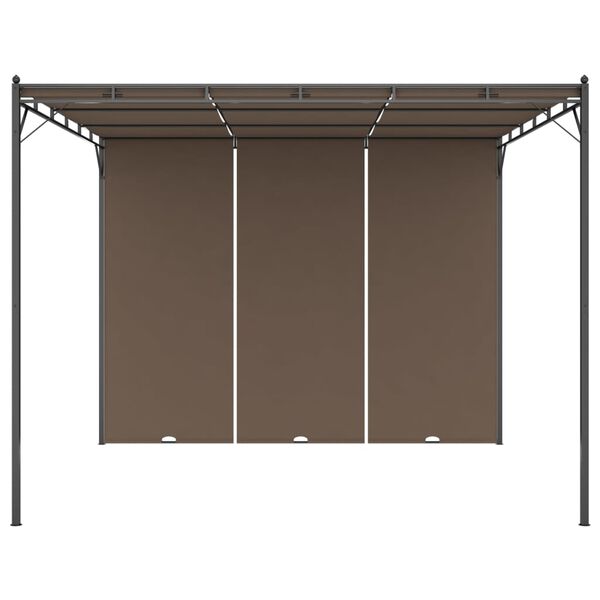 vidaXL Gazebo da Giardino con Tenda Laterale 3x3x2,25 m Talpa