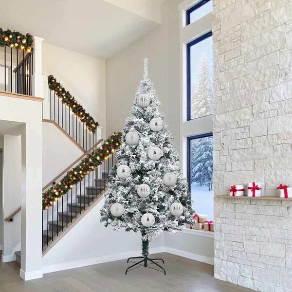 vidaXL Set di Palle di Natale 3 pcs Argento Plastica