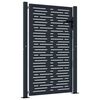 vidaXL Cancello da giardino antracite 100x150 cm in acciaio design quadrato