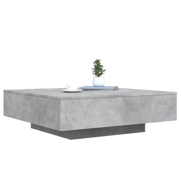 vidaXL Tavolino Salotto Grigio Cemento 100x100x31 cm Legno Multistrato