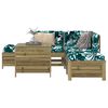 vidaXL Set Divani da Giardino 6 pz in Legno Impregnato di Pino