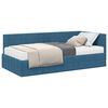 vidaXL Struttura Letto Angolare con Materasso 2 pz Blu Velluto