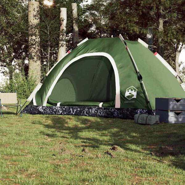 vidaXL Tenda da Campeggio 5 Persone Verde a Rilascio Rapido