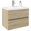 vidaXL Set Mobili da Bagno 2 pz in Ceramica e Legno Multistrato